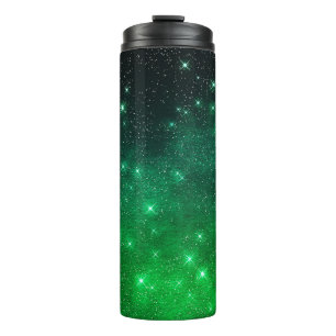 Colorful Green Starry night Thermal Tumbler