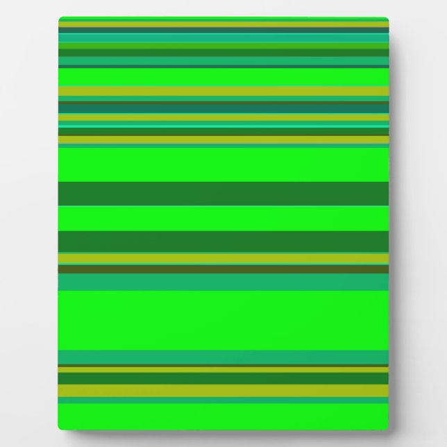 Colorful Green Stripe Customized Designer Pattern Plaque (Front)