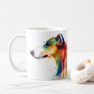Colorful Greyhound Dog  Pet Coffee Mug, Cup