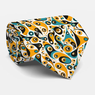 Colorful Groovy Retro Neck Tie