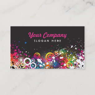 Colorful Grunge Business Card