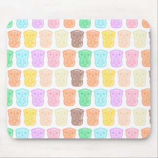 Colorful Guinea pig shape gummy candies pattern Mouse Pad