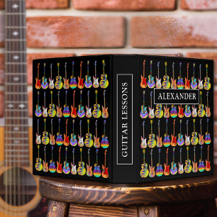Colorful guitar music binder