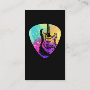 Colorful Guitar Pick Player Musician Guitarist Business Card