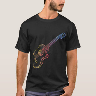 Colorful Guitarist Idea Band Musical Instrument T-Shirt