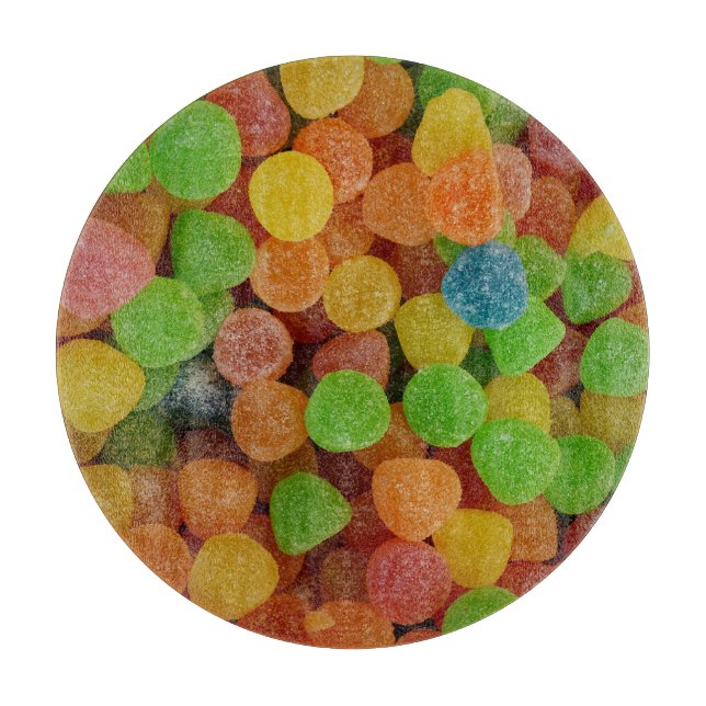 Colorful Gumdrops Candy Cutting Board (Front)