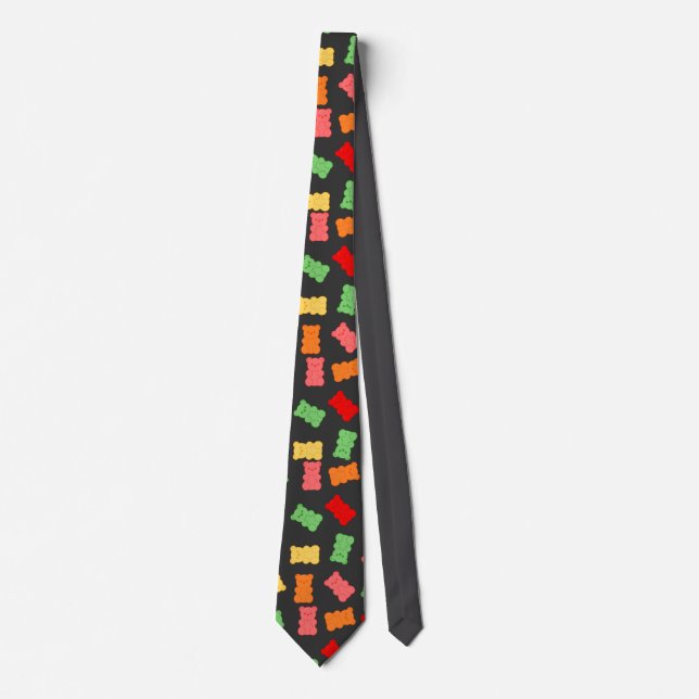 Colorful Gummy Bear Pattern Tie (Front)