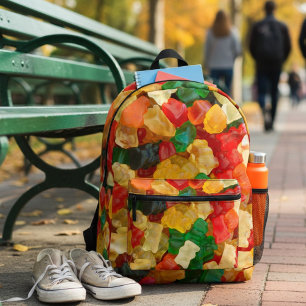 Colorful Gummy Bears All-Over Print Printed Backpack