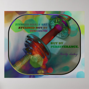 Colorful Gym Poster with Weights 07