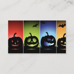 Colorful Halloween Pumpkins Business Card