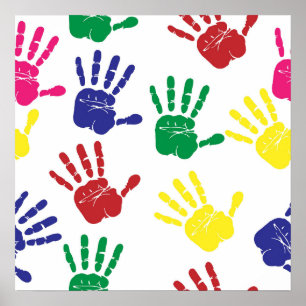 Colorful Hand Prints Design