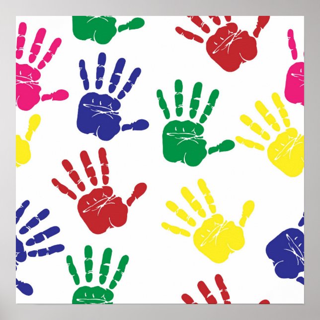 Colorful Hand Prints Design (Front)
