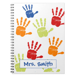 Colorful Handprint Planner  Notebook