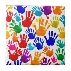 Colorful HandPrint Tile