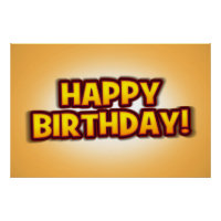 Colorful Happy Birthday Party Poster du mur