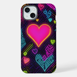 Colorful Heart Pattern iPhone 15 Plus Case