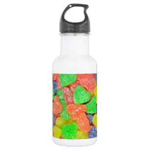 Colorful heart shaped candy 532 ml water bottle