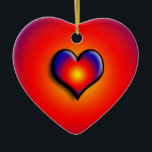 COLORFUL HEARTS CERAMIC ORNAMENT<br><div class="desc">Colourful and vibrant hearts</div>