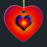 COLORFUL HEARTS CERAMIC ORNAMENT<br><div class="desc">Colourful and vibrant hearts</div>