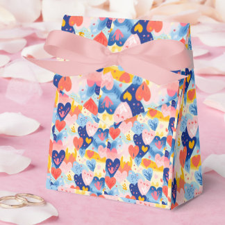 Colorful Hearts Favor Box