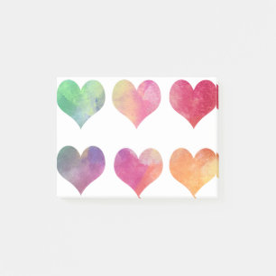 Colorful Hearts Post-it Notes