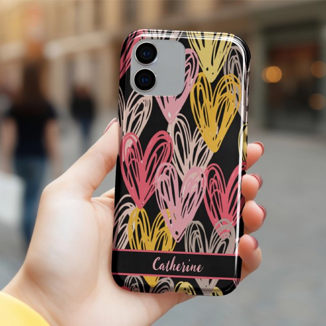 COLORFUL HEARTS VALENTINE'S DAY PATTERN Case-Mate iPhone CASE (Creator Uploaded)