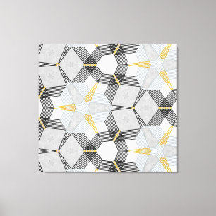 Colorful hexagon square: geometric kaleidoscope. canvas print