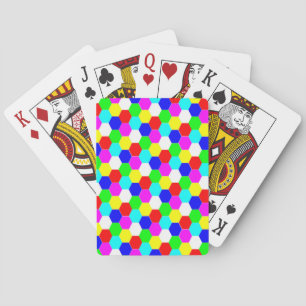 COLORFUL HEXAGONS PLAYING CARDS