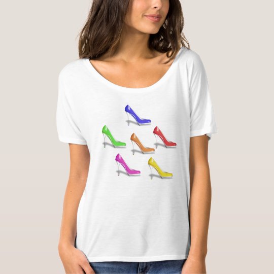 COLORFUL HIGH HEEL SHOES (RAINBOW FLAG COLORS) T-Shirt