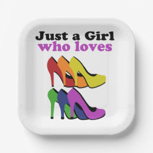 Colorful High Heels   Paper Plate