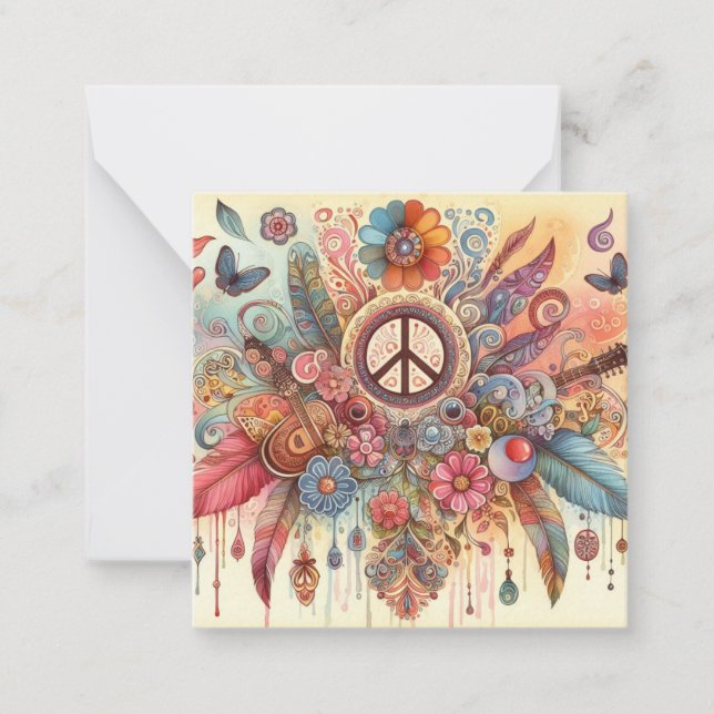 Colorful Hippy Card (Front)