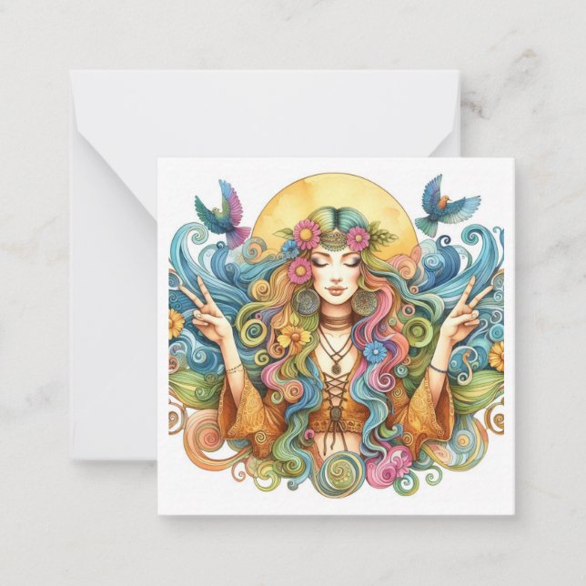 Colorful Hippy Card (Front)