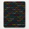 Colorful HIpster Glasses Pattern Black