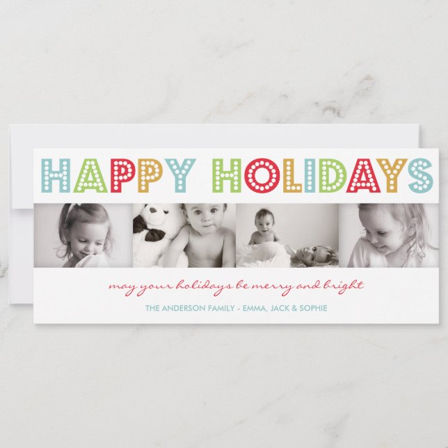 COLORFUL HOLIDAY | HOLIDAY PHOTO CARD (Front)