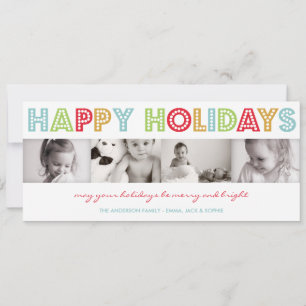 COLORFUL HOLIDAY   HOLIDAY PHOTO CARD