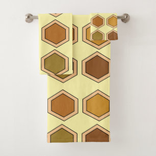 Colorful Honeycomb Bath Towel Set