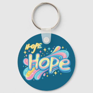 Colorful Hope Graffiti - Y2K Sparkle Aesthetic Keychain