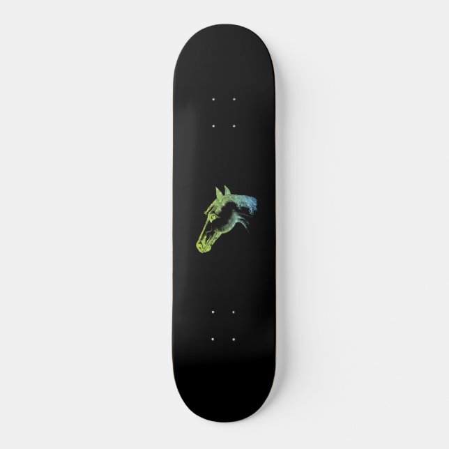 COLORFUL HORSE HEAD SKATEBOARD (Front)