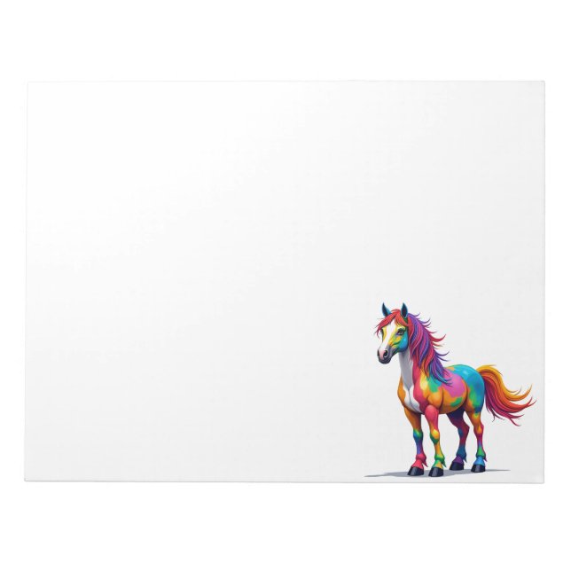 Colorful Horse Notepad (Front)