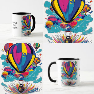 Colorful Hot Air Balloon Encouragement cup