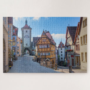 Colorful houses in Rothenburg, Germany Jigsaw Puzzle