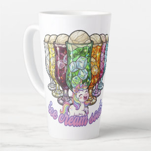 Colorful ice cream soda -with a unicorn- latte mug