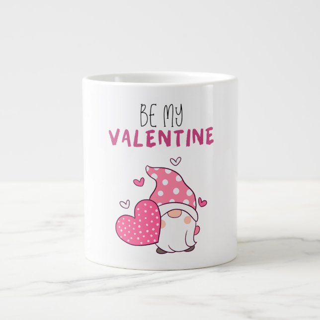 Colorful Illustrated Be Mine Valentine's Day Mug (Devant)