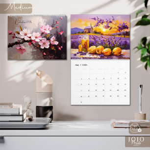 Colorful Impasto Art Calendar