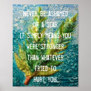 Colorful Inspirational Leaf Poster - 8"x10"