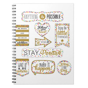 Colorful Inspirational Quotes Notebook