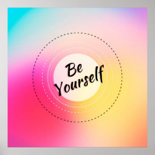 Colorful & Inspiring Modern Typography Quote Poster