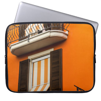COLORFUL ITALIAN FACADE AND WINDOWS LAPTOP SLEEVE