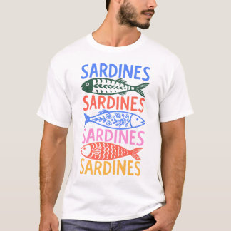 Colorful Italian Summer Sardines Graphic T-Shirt