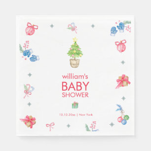 Colorful It's Cold Outside Winter Baby Shower  Napkin